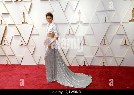 LOS ANGELES - MAR 27: Zendaya Coleman bei den Academy Awards 94. im Dolby Theater am 27. März 2022 in Los Angeles, CA (Foto: Katrina Jordan/Sipa USA) Stockfoto
