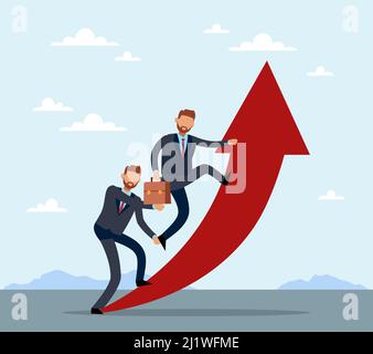 Mithilfe eines Mentors unterstützt der Manager bei Geschäftungsprojekten. Professionelle Beratung von Kollegen oder Vorgesetzten, Teamarbeit im Unternehmen zum Erreichen des Ziels Stock Vektor