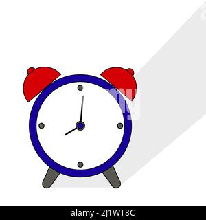 Wecker, flaches Farbsymbol. vektor isoliert Stock Vektor