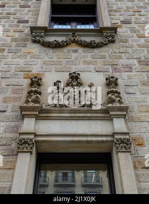 Barcelona, Spanien. Regionalverwaltung von Katalonien oder Provinzrat auf der Rambla Straße Stockfoto