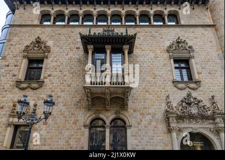 Barcelona, Spanien. Regionalverwaltung von Katalonien oder Provinzrat auf der Rambla Straße Stockfoto