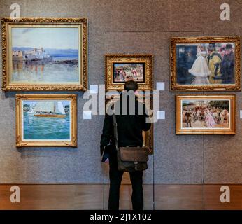 London UK 28 März 2022 Bonhams 19. Jahrhundert und britischer Impressionismus Kunstverkauf in London am Mittwoch, 30. März.Paul Quezada-Neiman/Alamy Live News Stockfoto