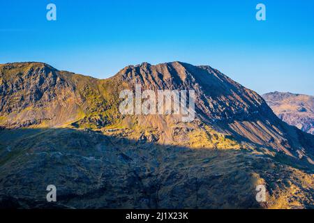 Krippe Goch, Snowdonia, Nordwales von Bwlch y Saethau Stockfoto