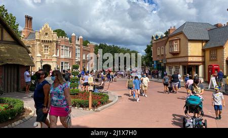 Orlando, FL USA - 20. Oktober 2020: Der England Pavilion im EPCOT in Walt Disney World in Orlando, Florida. Stockfoto