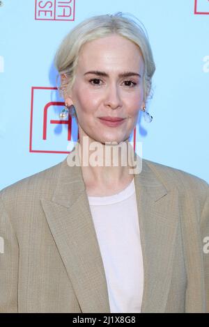 Pasadena, USA. 26. März 2022. Sarah Paulson bei der Eröffnungsveranstaltung von „ANN“ im Pasadena Playhouse am 26. März 2022 in Pasadena, CA (Foto von Katrina Jordan/Sipa USA) Quelle: SIPA USA/Alamy Live News Stockfoto