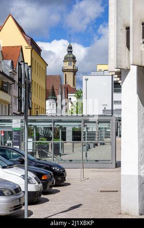 Ebingen, Albstadt, Baden-Württemberg, Deutschland: Unbewohnte Straßenszene in der Unterstadt, 20. Mai 2013. Stockfoto