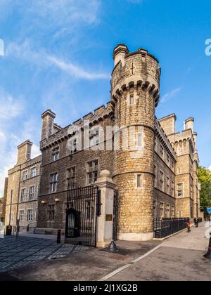 Außenansicht façade Basis der Finsbury Barracks der Honourable Artillery Company. City Road, London. Stockfoto