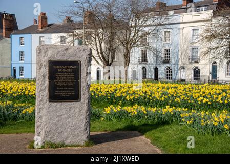 Denkmal für die aus Oxfordshire, die bei den Internationalen Brigaden im Spanischen Bürgerkrieg, London Place, Oxford, gedient und gestorben sind Stockfoto