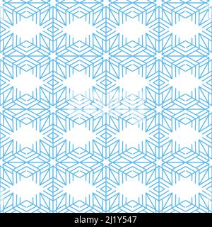 Festliche Schneeflocke nahtlose Muster, geometrische Schneeflocke Design-Element, Illustration Stockfoto