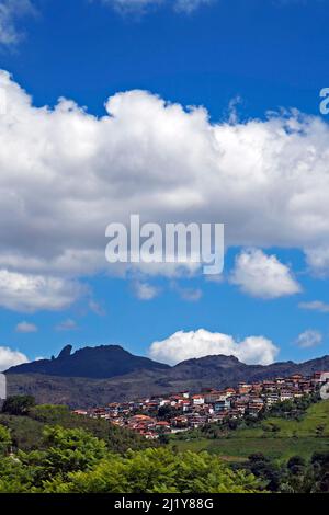 Panoramablick auf die historische Stadt Ouro Preto, Brasilien Stockfoto