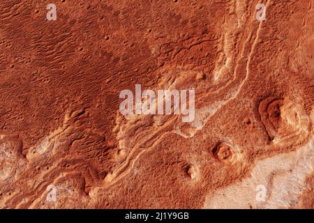 Marsoberfläche. Elemente dieses Bildes, die von der NASA eingerichtet wurden Stockfoto