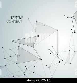 Internetverbindung, abstraktes Wissenschaftsdesign und Technologiehintergrund Stock Vektor