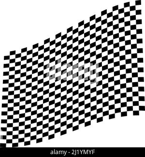Kariertes, quadratisch gemustertes Element. Rennen, Rennen, Ziellinie Flagge. Schachbrett, Schachbrett Form Vektor - Stock Vektor Illustration, Clip-Art GRA Stock Vektor