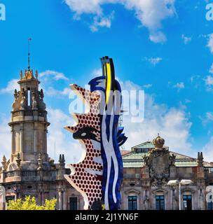 Barcelona, die kosmopolitische Hauptstadt der spanischen Region Katalonien, ist vor allem für seine Kunst und Architektur bekannt. Stockfoto