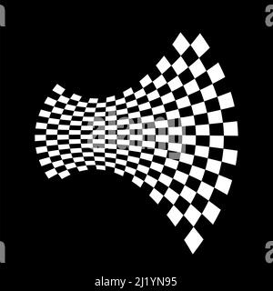 Kariertes, quadratisch gemustertes Element. Rennen, Rennen, Ziellinie Flagge. Schachbrett, Schachbrett Form Vektor - Stock Vektor Illustration, Clip-Art GRA Stock Vektor