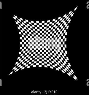 Kariertes, quadratisch gemustertes Element. Rennen, Rennen, Ziellinie Flagge. Schachbrett, Schachbrett Form Vektor - Stock Vektor Illustration, Clip-Art GRA Stock Vektor