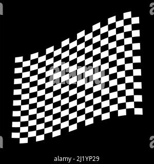 Kariertes, quadratisch gemustertes Element. Rennen, Rennen, Ziellinie Flagge. Schachbrett, Schachbrett Form Vektor - Stock Vektor Illustration, Clip-Art GRA Stock Vektor