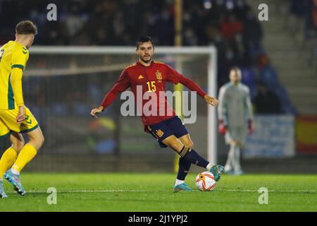 Victor Chust (ESP), 25. MÄRZ 2022 - Fußball / Fußball : UEFA U-21 Meisterschaft Qualifikationsrunde Spiel zwischen U21 Spanien 8-0 U21 Litauen im Estadio El Prado in Talavera De La Reina, Spanien. (Foto von Mutsu Kawamori/AFLO) Stockfoto
