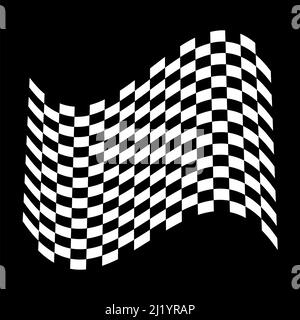 Kariertes, quadratisch gemustertes Element. Rennen, Rennen, Ziellinie Flagge. Schachbrett, Schachbrett Form Vektor - Stock Vektor Illustration, Clip-Art GRA Stock Vektor