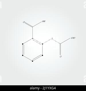 Chemische Vektorformel. Verbindungsstruktur und abstrakter Netzwerkhintergrund Stock Vektor