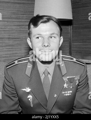 Foto des sowjetischen Kosmonauten Juri Gagarin Stockfoto