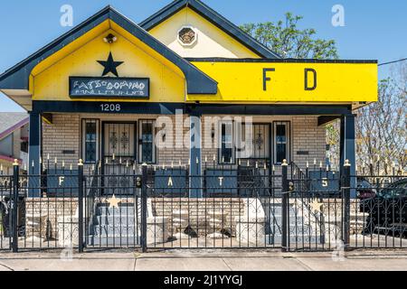 Fats Domino-Heim vor dem Hurrikan Katrina in der unteren neunten Abteilung von New Orleans, Louisiana, USA. Stockfoto