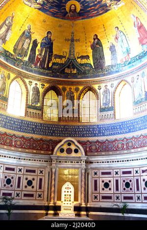 Italien. Rom. Die Apsis in der Laterankirche St. Johannes in Rom. Stockfoto