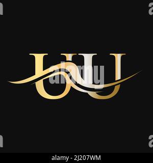 UU-Logo im Letter-Design. Ursprüngliche UU-Logotypvorlage für Geschäfts- und Firmenlogo Stock Vektor