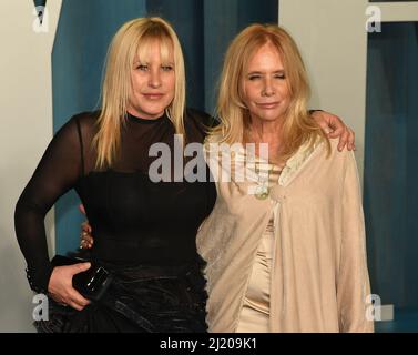Patricia Arquette, Rosanna Arquette nehmen an der Vanity Fair Oscar Party 2022 im Wallis Annenberg Center for the Performing Arts am 27. März 2022 in Beverly Hills, Kalifornien, Teil. Foto: Casey Flanigan/imageSPACE Stockfoto