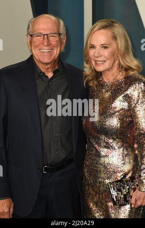 Beverly Hills, USA. 27. März 2022. Jimmy Buffett, Jane Slagsvol nehmen an der Vanity Fair Oscar Party 2022 im Wallis Annenberg Center for the Performing Arts am 27. März 2022 in Beverly Hills, Kalifornien, Teil. Foto: Casey Flanigan/imageSPACE Credit: Imagespace/Alamy Live News Stockfoto