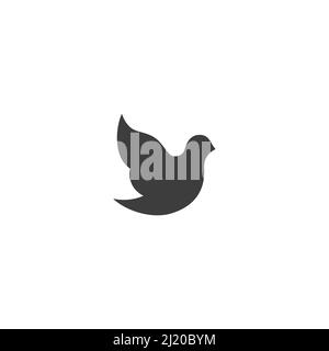 Bird elegante einfache Silhouette Vektor-Logo Stock Vektor