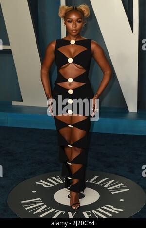 Janelle Monae nimmt an der Vanity Fair Oscar Party 2022 im Wallis Annenberg Center for the Performing Arts am 27. März 2022 in Beverly Hills, Kalifornien, Teil. Foto: Casey Flanigan/imageSPACE/MediaPunch Stockfoto