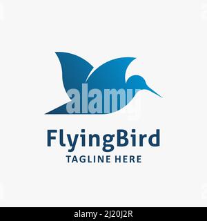 Flying Bird Logo-Design Stock Vektor