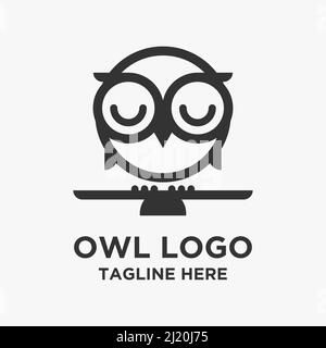 Niedliches Eule-Logo Stock Vektor