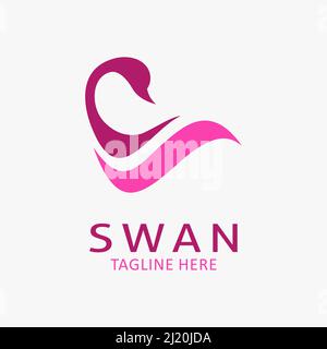 Design mit Schwan-Logo Stock Vektor