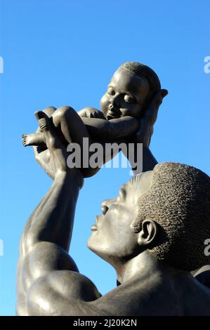 Die BEHOLD-Statue im MLK Center for Non-Violance in Atlanta auf der Auburn Avenue Stockfoto