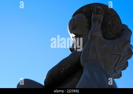 Die BEHOLD-Statue im MLK Center for Non-Violance in Atlanta auf der Auburn Avenue Stockfoto