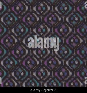Nahtlose Ikat- indische Textil-Multicolor-Muster-Designs Stockfoto