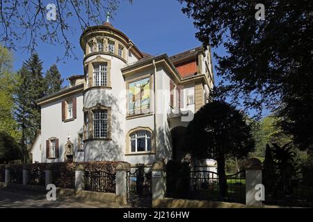 Villa auf der Majolika in Karlsruhe, Baden-Württemberg, Deutschland Stockfoto