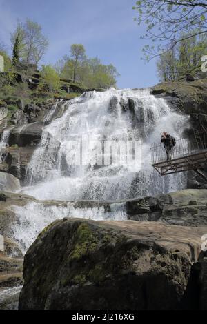 Cascada del Caozo in Valle del Jerte, Extremadura, Spanien Stockfoto