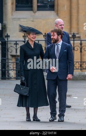 London, Großbritannien. 29. März 2022. Ein Gedenkgottesdienst in der Westminster Abbey für Prinz Philip, den Herzog von Edinburgh, der letztes Jahr im Schloss Windsor starb. Kredit: Guy Bell/Alamy Live Nachrichten Stockfoto