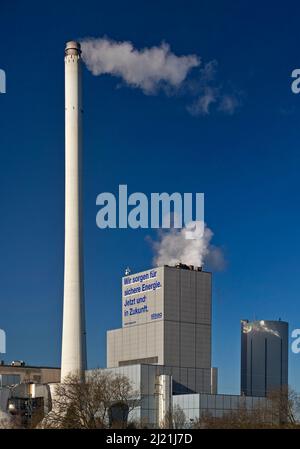 Kohlekraftwerk Herne des Steag-Konzerns, Deutschland, Nordrhein-Westfalen, Ruhrgebiet, Herne Stockfoto