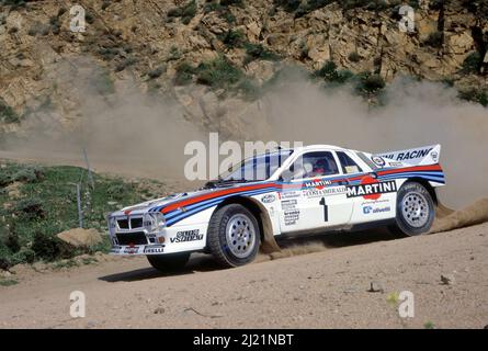 Attilio Bettega (ITA) Maurizio Perissinot (ITA) Lancia Rally 037 GRB Martini Racing Stockfoto