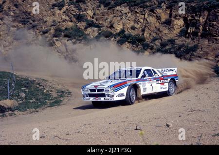 Attilio Bettega (ITA) Maurizio Perissinot (ITA) Lancia Rally 037 GRB Martini Racing Stockfoto