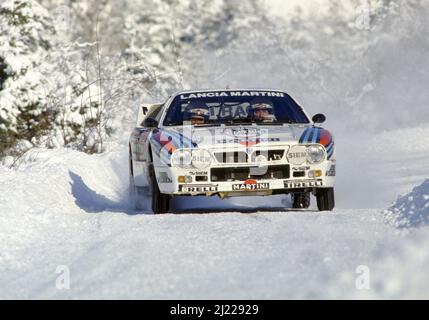 Attilio Bettega (ITA) Maurizio Perissinot (ITA) Lancia Rally 037 GRB Martini Racing Stockfoto