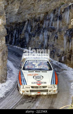 Attilio Bettega (ITA) Maurizio Perissinot (ITA) Lancia Rally 037 GRB Martini Racing Stockfoto