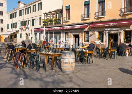 Osteria Do Torri Campo Santa Margherita Venedig Italien Stockfoto