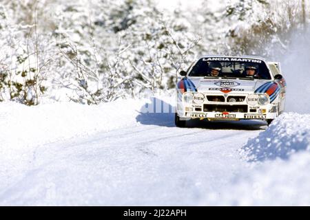 Attilio Bettega (ITA) Maurizio Perissinot (ITA) Lancia Rally 037 GRB Martini Racing Stockfoto