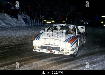 Attilio Bettega (ITA) Maurizio Perissinot (ITA) Lancia Rally 037 GRB Martini Racing Stockfoto