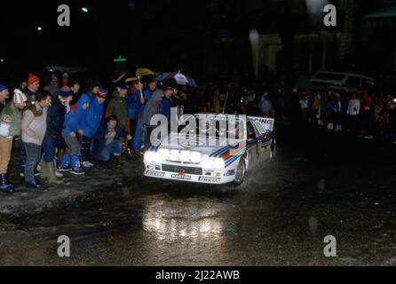 Attilio Bettega (ITA) Maurizio Perissinot (ITA) Lancia Rally 037 GRB Martini Racing Stockfoto